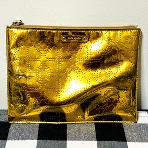 Kate Spade Shimmering Gold Cosmetic Case Retired